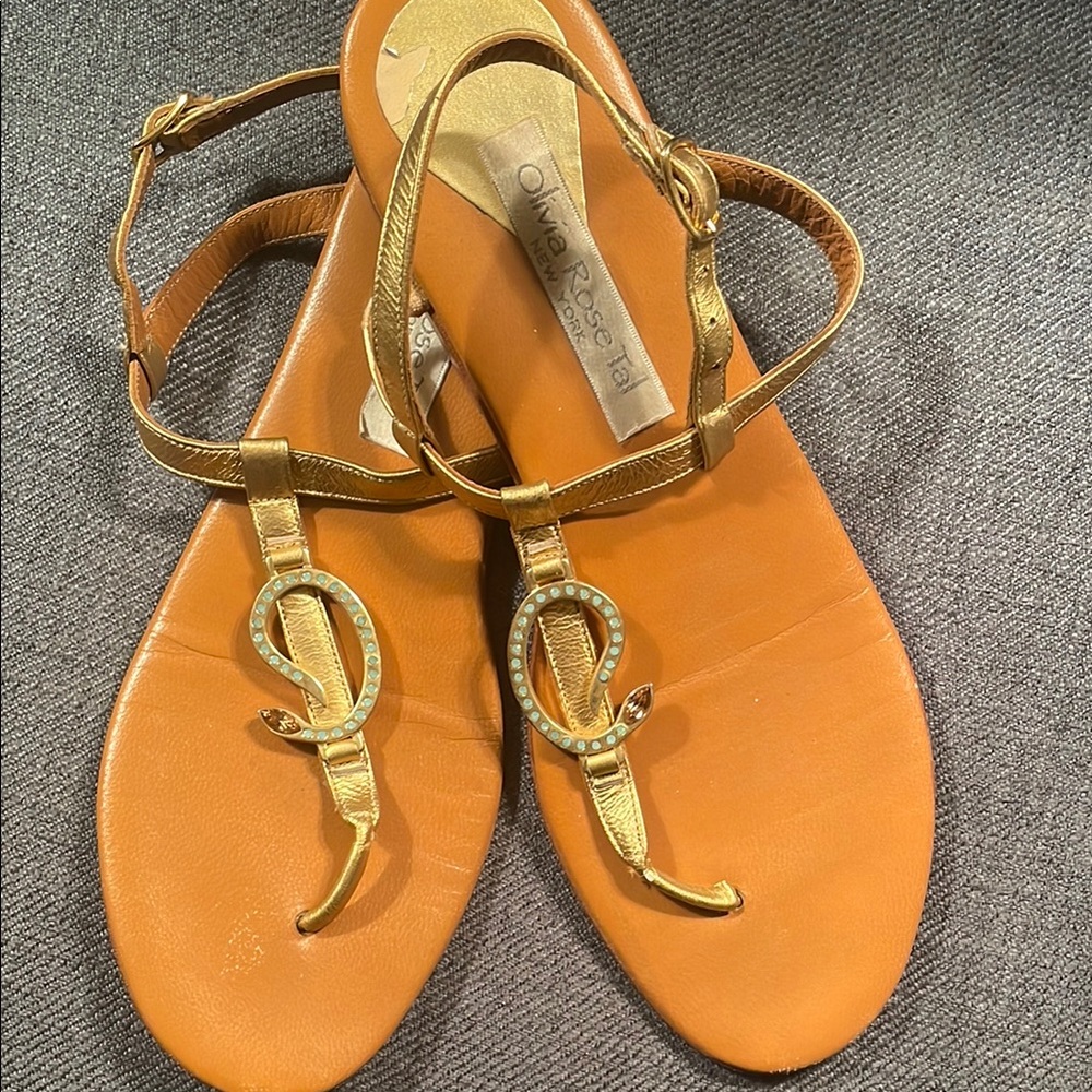 Gold Women's Sandals - Picture 3 of 3